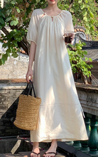 Load image into Gallery viewer, Ladies&#39; Summer Solid Color Vacation Casual Dress, A-Line Dress
