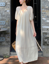 Load image into Gallery viewer, Ladies&#39; Summer Solid Color Vacation Casual Dress, A-Line Dress
