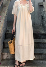 Load image into Gallery viewer, Ladies&#39; Summer Solid Color Vacation Casual Dress, A-Line Dress
