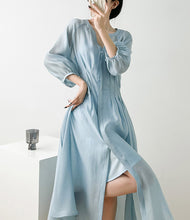 Load image into Gallery viewer, Women Casual And Comfortable V-Neck Long Dress With A-Line Hem For Summer Vacation
