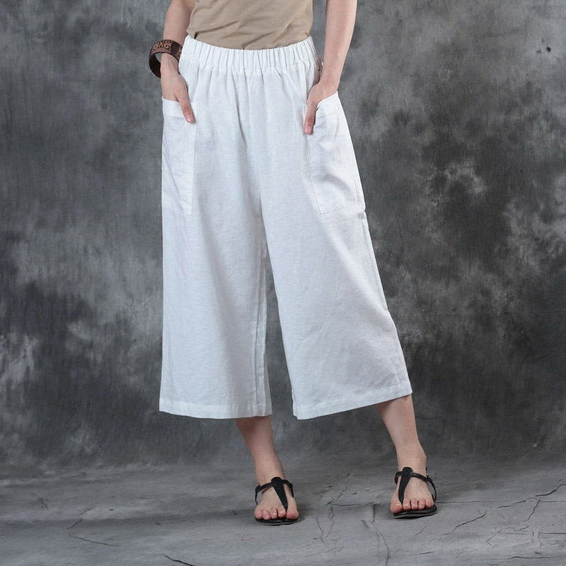 Womens Plus Size Clearance $5 Pants Fashion Women Summer Casual Loose Cotton  And Linen Pocket Solid Trousers Pants - Walmart.com