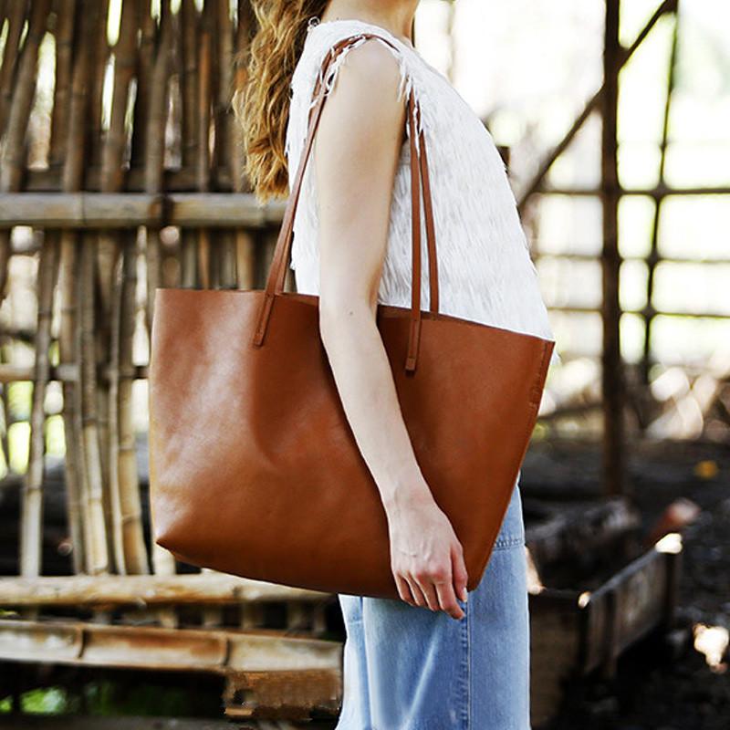  Oversize Tote Bag for Women Genuine Leather Handbags