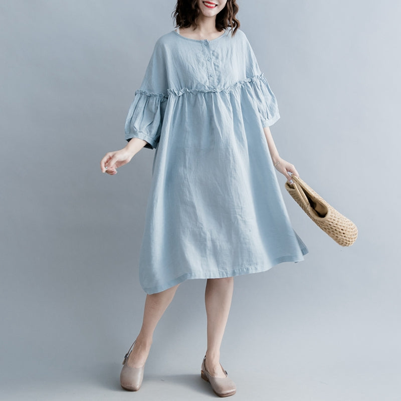 Cotton linen dresses best sale