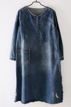 Load image into Gallery viewer, Vintage Casual Blue Denim Dresses Women Fall Outfits Q9505
