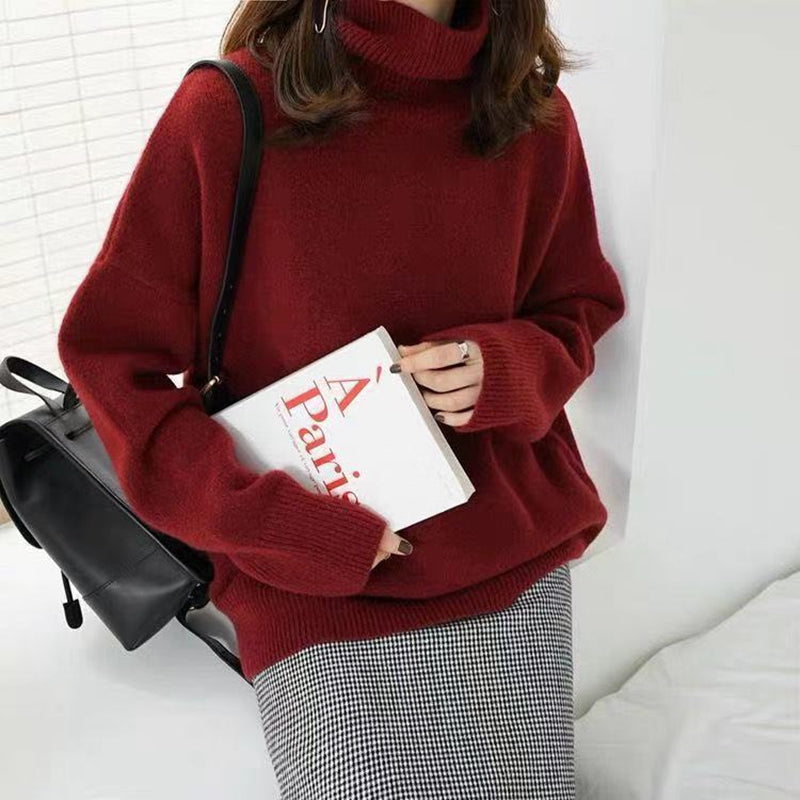 Sweater for Women, Turtleneck Sweater, Causal Pullover Sweater ...